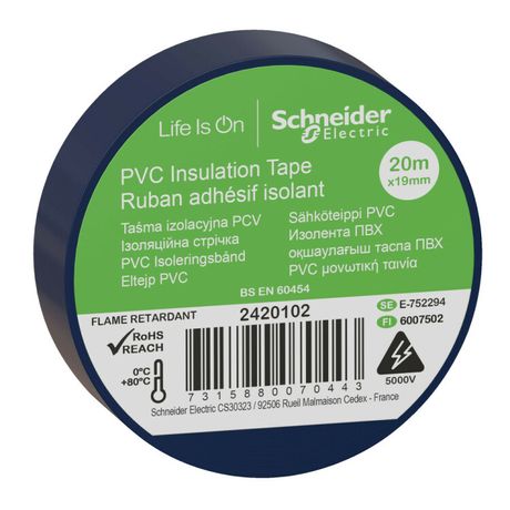 СИНЯЯ | 2420102 Schneider Electric ИЗОЛЕНТА ПВХ 19мм Х 20м APC