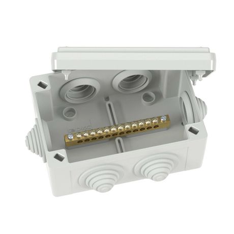 Коробка уравнивания потенциалов, 12 зажимов, 6 вводов д.25мм,120х80х50мм, IP55 | NE3112 DKC ДКС