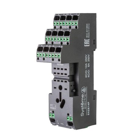 Розетка для реле 2/4СО 12/6А separated SE SXZE14P APC