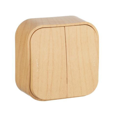 Переключатель проходной 2-кл. ОП Quteo 10А IP20 250В дерево IEK 782266 Legrand