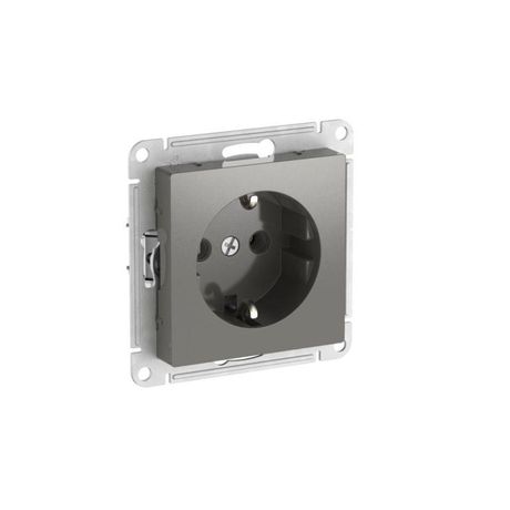 Розетка AtlasDesign 16А с заземл. быстрозажим. клем. механизм сталь SE ATN000943S APC