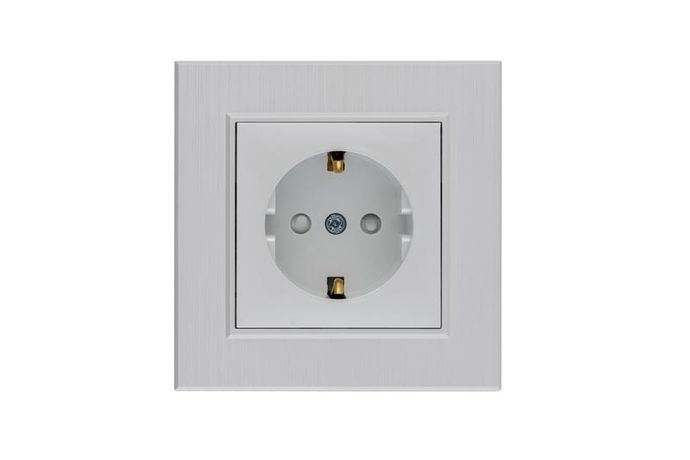 Розетка 1-м Karea LINE STAR с заземл. жемчуж. Makel 86100028