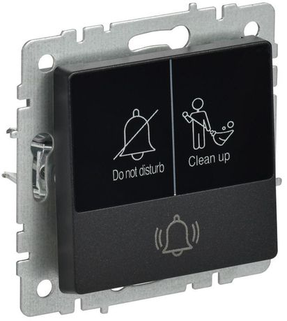 Кнопка звонка BRITE 10А ВС10-1-9-БрЧ для отелей с индик. механизм черн. IEK BR-V14-2-10-K02