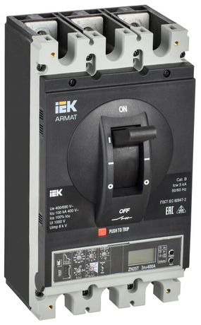 Выключатель автоматический в литом корпусе ARMAT 3P типоразмер I 100кА 630А расцепитель электронный продвинутый - AR-MCCB-3I-100-0630A-ELPC IEK