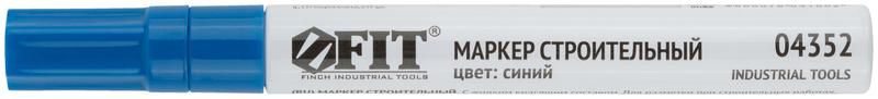 Маркер строительный с жидким красящим составом, алюминиевый корпус, синий - 04352 РОС