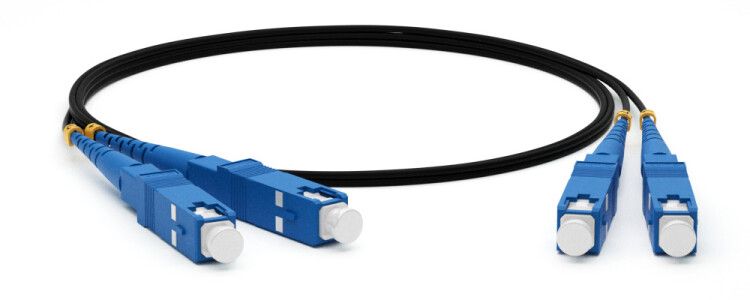 Патч-корд FC-D2-9-SC/UR-SC/UR-H-10M-LSZH-BK волоконно-оптический (шнур) SM 9/125 (OS2) SC/UPC-SC/UPC 2мм duplex LSZH 10м черн. Hyperline 238512
