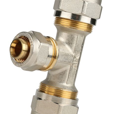 Тройник переходной 26х20х26 для металлопластиковых труб винтовой - SFS-0010-262026 STOUT RG008S9DJFFG7S