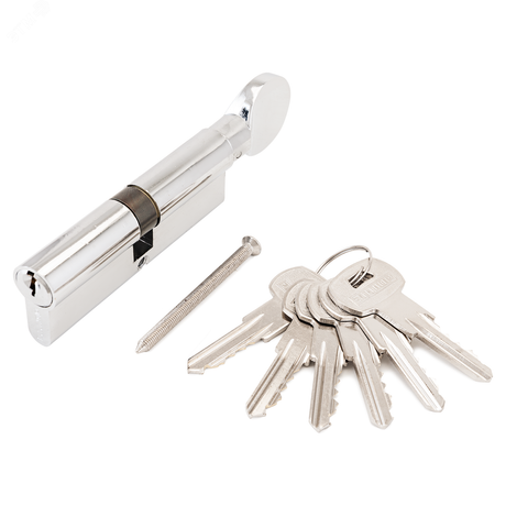 Механизм цилиндровый для врезных замков, АЛЛЮР A.G 90-6К CP хром - 1274 ПТК