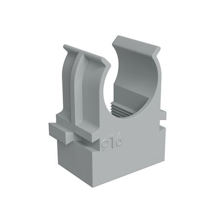 Держатель для труб (клипса) KM-KKPM-16 d16мм прямого монтажа сер. (уп. 100шт) КМ LO67230 КМ-Профиль