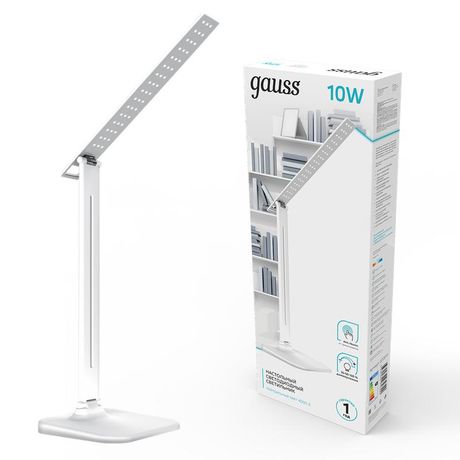 Светильник светодиодный настольный 10 Вт 580 лм 4000К AC 220В Белый IP20 Пластик складная стойка сенсорное шаговое управление яркости освещения GTL Gauss - GT2011