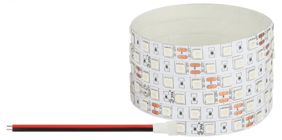 Светодиодная лента LS5050-14,4-60-12-R-IP20-1 year-5m красный 5м - Б0059919 ЭРА