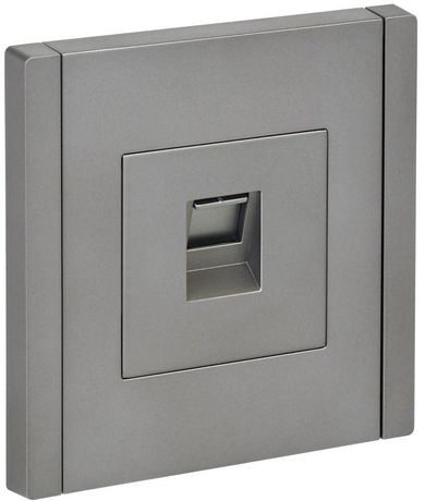 Розетка компьютерная RJ45 кат.5E FORTE&PIANO FP532 сталь IEK FP-K10-1-K46