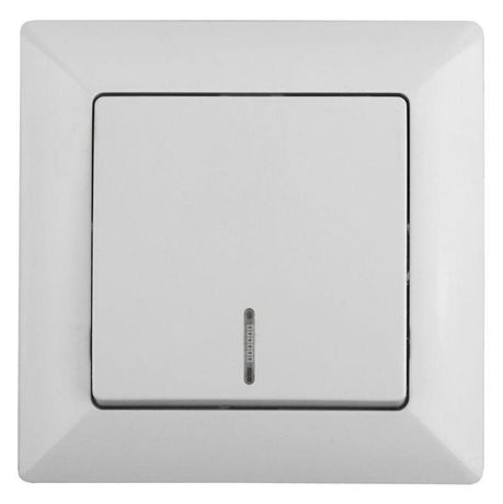 Выключатель СП 10А 250В с подсветкой Solo бел. 4-102-01 Intro Б0043270 ЭРА