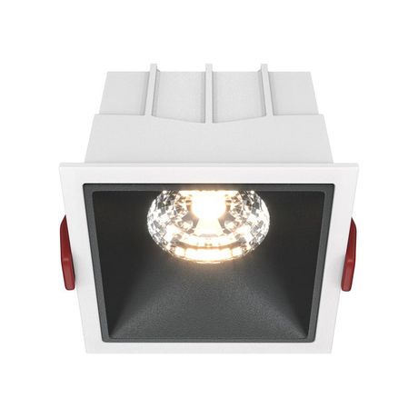Светильник встраиваемый Downlight Alfa LED 3000K 1x15Вт 36 град. Dim Triac IP20 CRI90 Бело-черный квадрат 63х85х85мм 1050Лм - DL043-01-15W3K-D-SQ-WB Maytoni