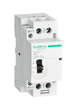 Контактор модульный 2P 2НО 40A AC 230В-230В City9 | C9C32240 |Systeme Electric APC