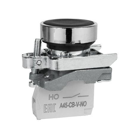 Кнопка OptiSignal D22 C4-P-210 черная металл 1НО XB4BA21 |332166| КЭАЗ