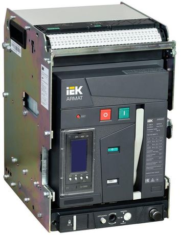 Выключатель автоматический воздушный ARMAT выдвижного исполнения 3P типоразмер A 66кА 1000А расцепитель TT с комплектом аксессуаров 220В: мотор привод катушка включения отключения - AR-ACB-3VA-066-1000A-TTCF IEK