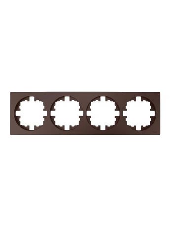Рамка 4-м OSEN горизонт. квадрат шоколадLEZARD 743-7300-149