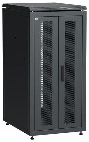 Шкаф напольный сетевой 19' LINEA N 24U 600х800мм передняя распашная перфорированная дверь задняя черный - LN05-24U68-2PP IEK