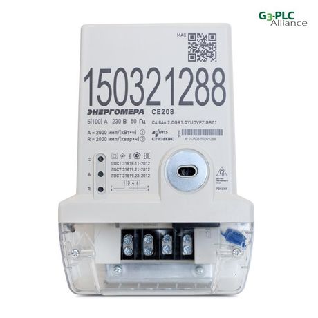 Счетчик CE208 C4.846.2.OGR1.QYUDVFZ GB01 SPds 1ф Энергомера 101002008012953