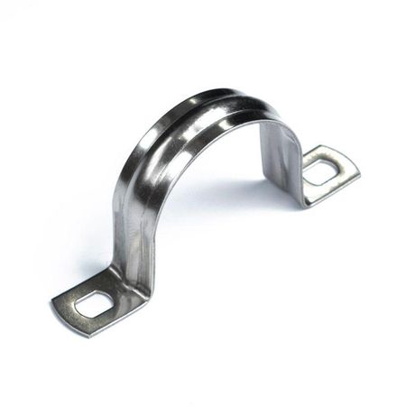 Скоба металлическая двухлапковая СМД(INOX) d31-32 мм (10шт/200шт уп/кор) | PR08.13281 Промрукав Строитель