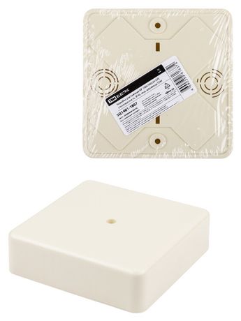 Коробка распределительная КР 100х100х29 о/п, сл. кость, IP40, инд. штрихкод | SQ1401-1807 TDM