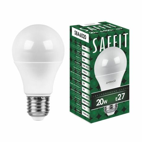 Лампа светодиодная SBA6020 20W 6400K 230V E27 A60 | 55015 SAFFIT FERON