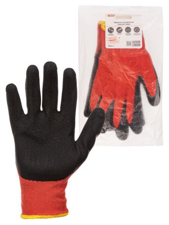 Перчатки полиэфирные "Контакт-Хард" рельефное латексное покрытие 8 15 кл. 56-57 г 1 пара | SQ1016-0319 TDM