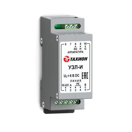 Одноканальное устройство защиты интерфейсов с подачей питания 30VDC, - 55° +85°С, IP20, 89х58х35мм, на DIN-рейку (УЗИП, грозозащита) 20175 Тахион УЗЛ-И-30/5