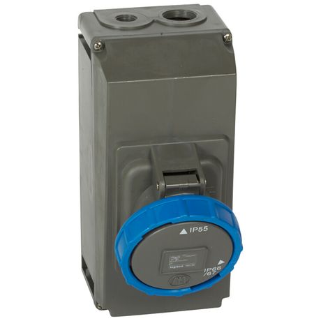 Розетка накладная Hypra 63А 230В 2К+3 IP67 Leg 059336 Legrand