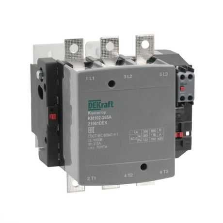 Контактор 265А 220В_АС АС3_ АС4 1НО+1НЗ КМ-102 | 21961DEK DEKraft APC