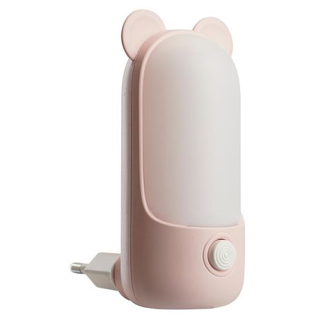 Ночник светодиодный 0.8w с переключением цветовой температуры 2700/6500 К Мишка розовый - 52061 FERON