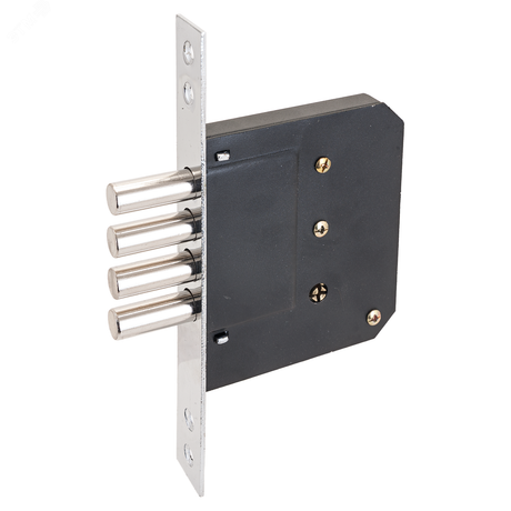 Замок врезной цилиндровый без ручек под крестообразный ключ для деревянных дверей, СТАНДАРТ 189-4MF-5К хром - 9273 ПТК