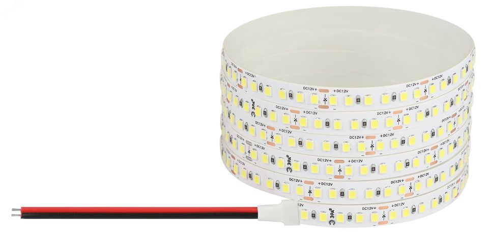 Светодиодная лента LS2835-14,4-180-12-6500K-IP20-1 year-5m холодный белый 5м - Б0059905 ЭРА