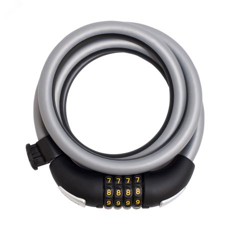 Замок навесной БУЛАТ ВС 557 (d15*1500) кодовый с тросом, креплением на раму велосипеда - 14035 ПТК