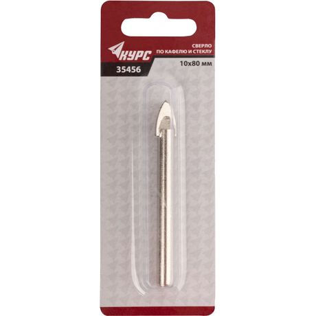 Сверло по кафелю стеклу 10х80мм КУРС 35456