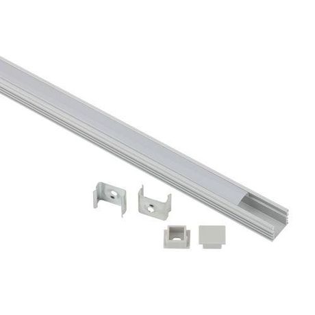 Комплект с накладным анодированным профилем 1612-1m 16х12мм, 1м, серебристый САВ261 | Б0062813 ЭРА