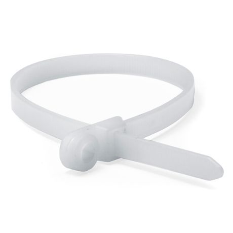 Хомут кабельный 3.6х150 полиамид бел. с монтажн. отверст. (уп.100шт) DKC 252150SR-I ДКС