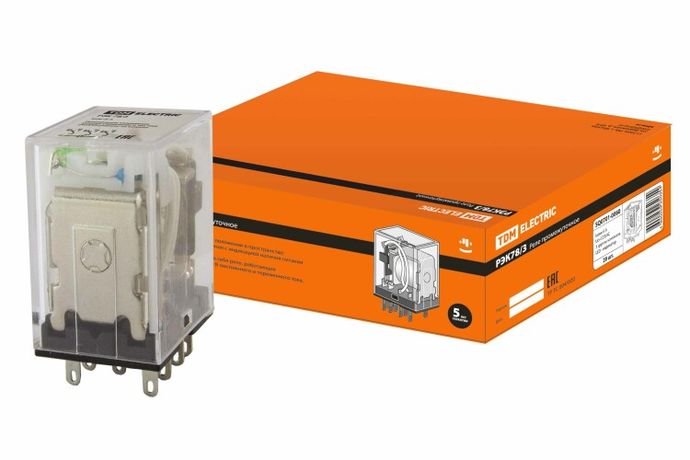 Реле РЭК78/3 с инд. 5А 12В AC | SQ0701-0060 TDM