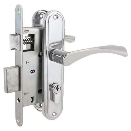 Замок врезной АЛЛЮР ЗВ 4-103 CP хром с/руч - 9229 ПТК