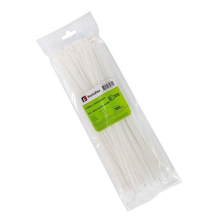 Стяжка нейлоновая КСС «MULTILOCK» 4х300 (бел) (100шт) | 102304 Fortisflex КВТ