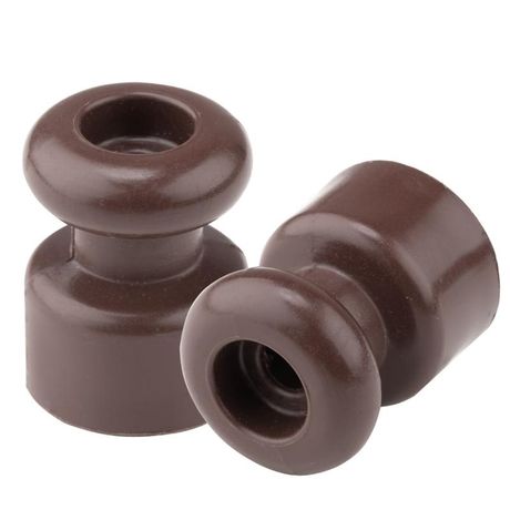 Изолятор для витых проводов большой РЕТРО (уп.10шт) Bylectrica ЮЛИГ.757522.016 шоколад