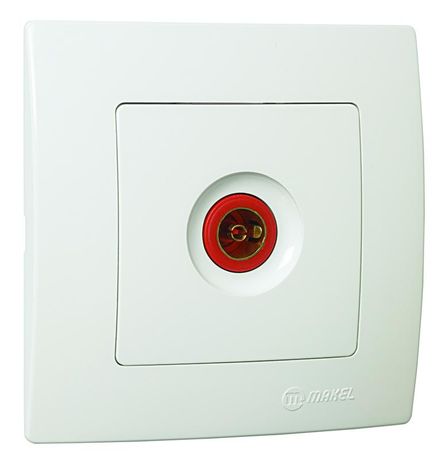 Розетка телевизионная проходная TV СП Lillium Natural Kare бел. Makel 32001007