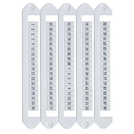 Маркировка для клемм, ширина 5 мм, от 2 до 90, горизонтальная ориентация - NUTB-5-2-90H ДКС