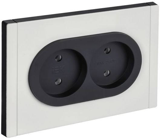Розетка 2-м СП FORTE&PIANO FP226M 10А IP20 без заземл. защ. шторок безвинтовое крепление бел. IEK FP-R20-10-1-M-K01 IEK (ИЭК) арт. FP-R20-10-1-M-K01