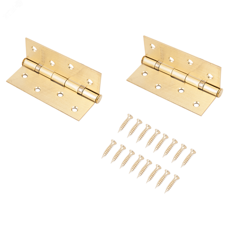 Петля дверная универсальная 2шт АЛЛЮР 2043 2BB-FHP SBP латунь матовая - 6673 ПТК