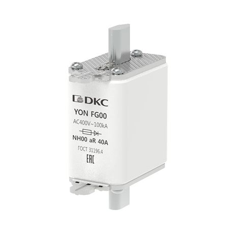 Предохранитель YON ножевого типа FG00 40А 400V характеристика aR - 1FG00-0040-400V-AR ДКС