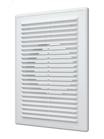 Решетка вентиляционная приточно-вытяжная, из ABS пластика 183х253 с фланцем D125 - 1825R12F ЭРА 22700