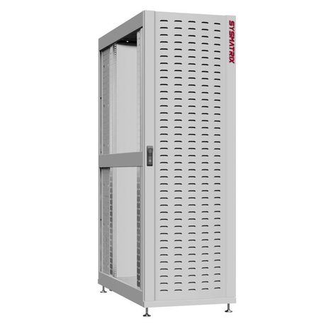 Шкаф серверный 45U 800х1200 передняя дверь: протект IP41. задняя одностворчатая глухой металл IP51. боковые панели: без. цвет: серый RAL7035 - NS 8245.7620 SYSMATRIX