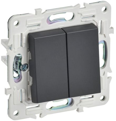 Выключатель перекрестный 2-кл. SKANDY 10А SK-V06T титан IEK SK-V23-0-10-K48